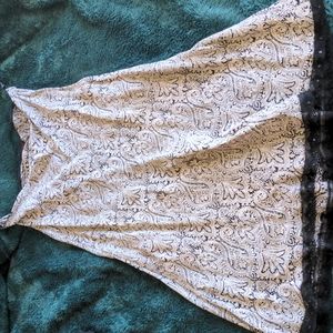 Paisley pencil skirt, lace, medium